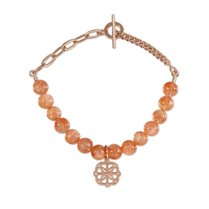 Rain Kissed Peony Bracelet - Sunstone