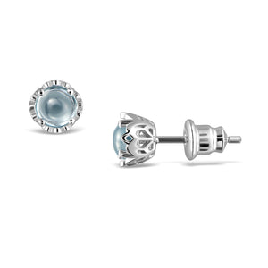 Rain Drop Stud Earrings - Blue Topaz