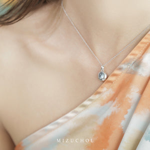 Rain Drop Necklace - Blue Topaz