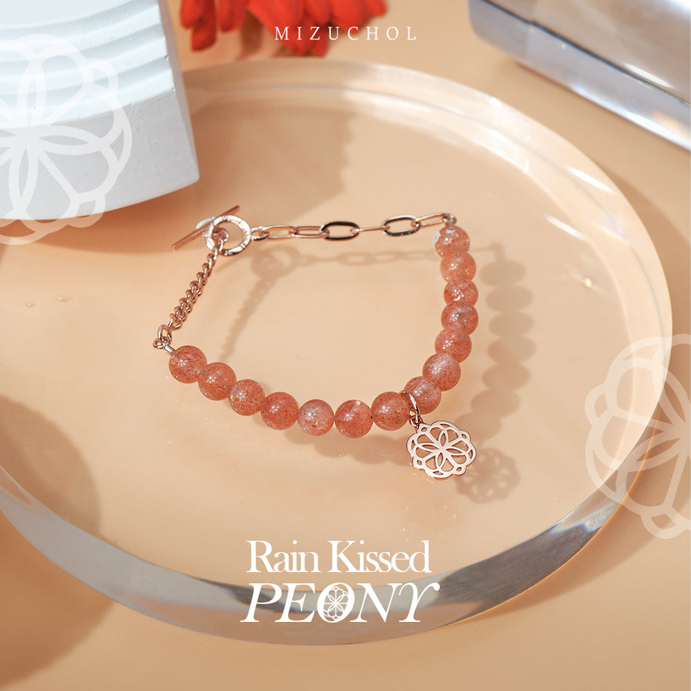 Rain Kissed Peony Bracelet - Sunstone