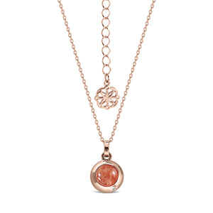 Peony Bloom Necklace - Sunstone