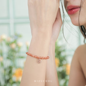 Rain Kissed Peony Bracelet - Sunstone