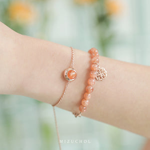 Rain Kissed Peony Bracelet - Sunstone