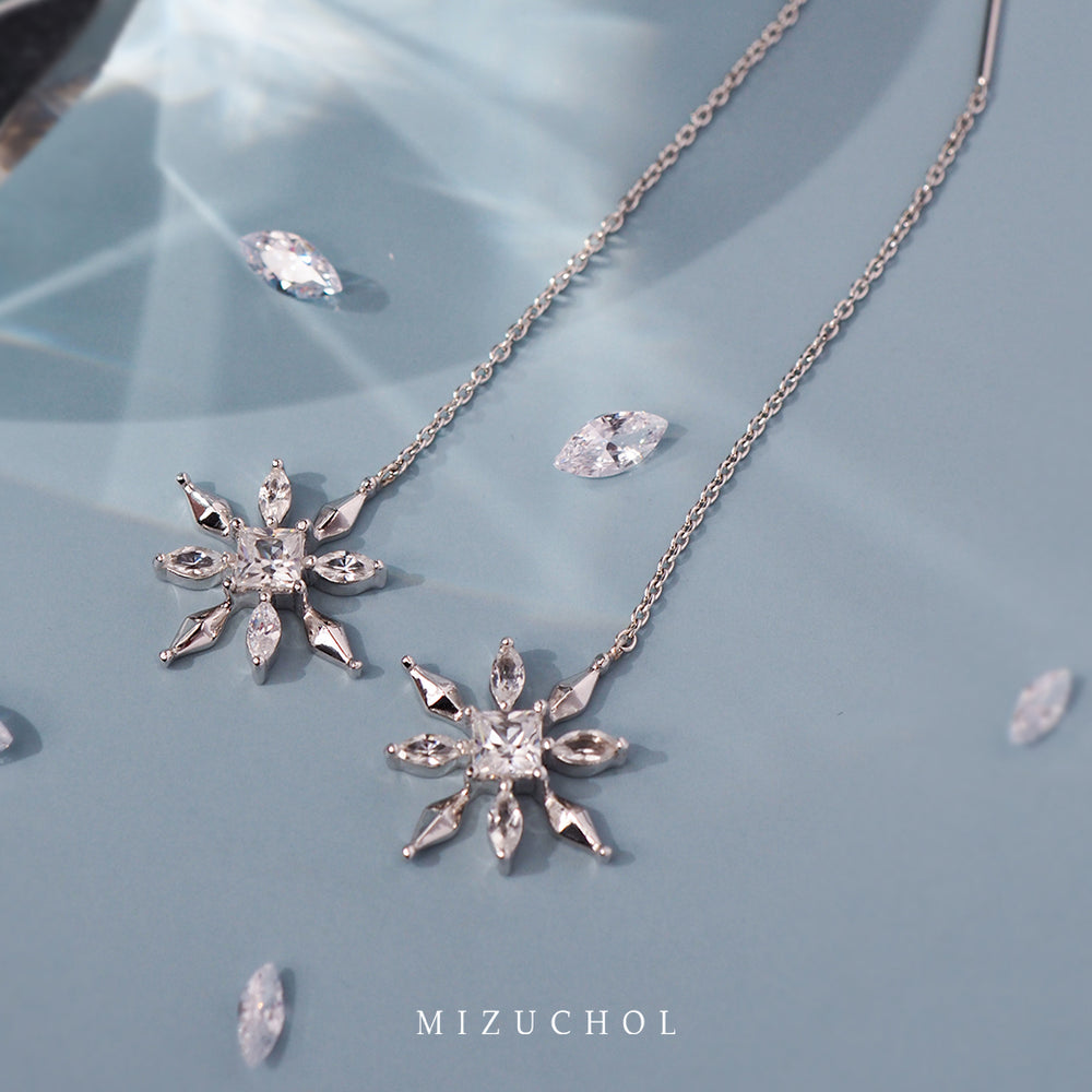 Shimmering Snowflake Earrings